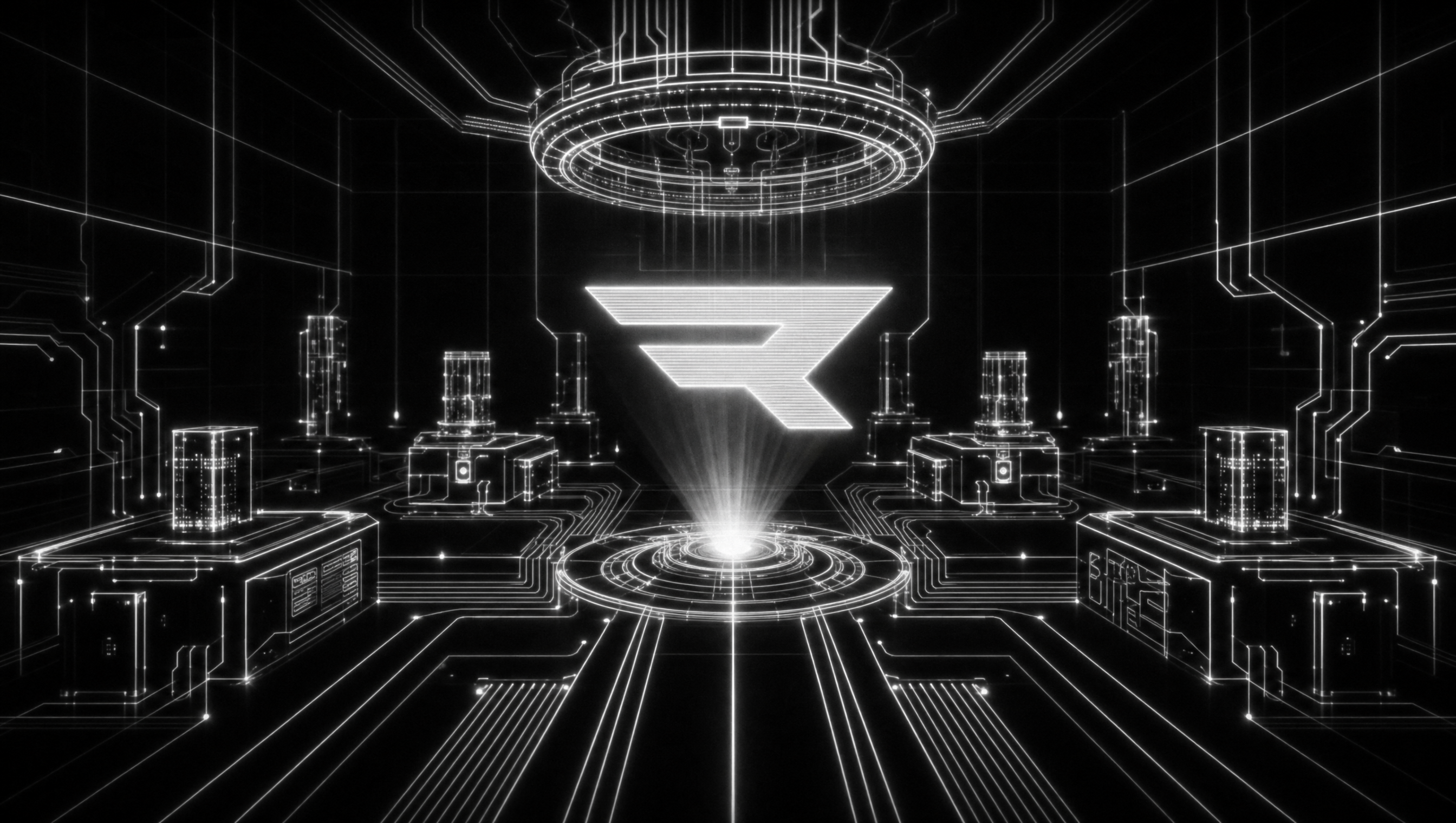 Rize hologram inside a technical chamber